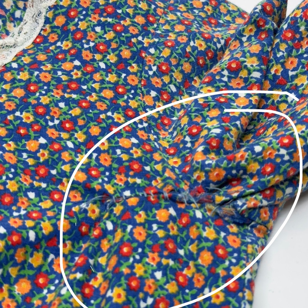 Vintage 60-70’s Floral Long Sleeve prairie Dress handmade women’s size small - Picture 12 of 16